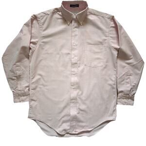 VTG Huntington Oxford Shirt Men 15-32 Red White Stripe Button Down Made in USA